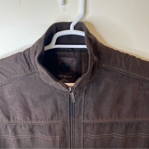 Vicasto Men's Brown Jacket Size XXL Polyester